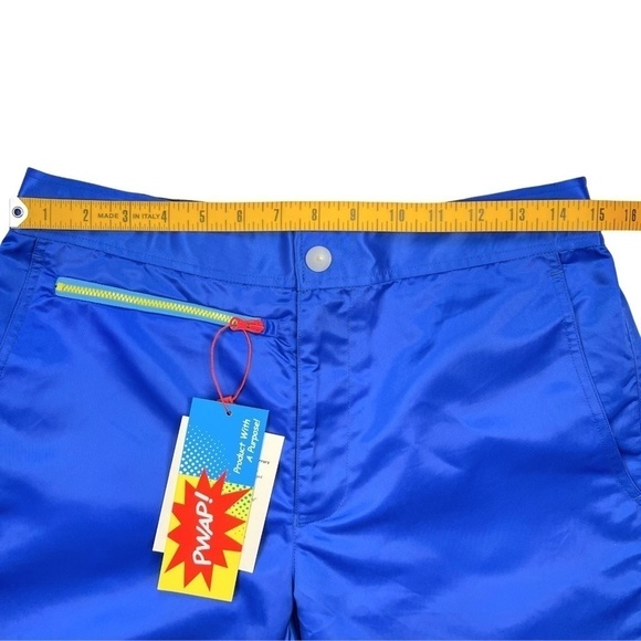 NOS PWAP! Original Swim Board Shorts Waterproof Pocket Rare Made in NYC Medium - Picture 10 of 13